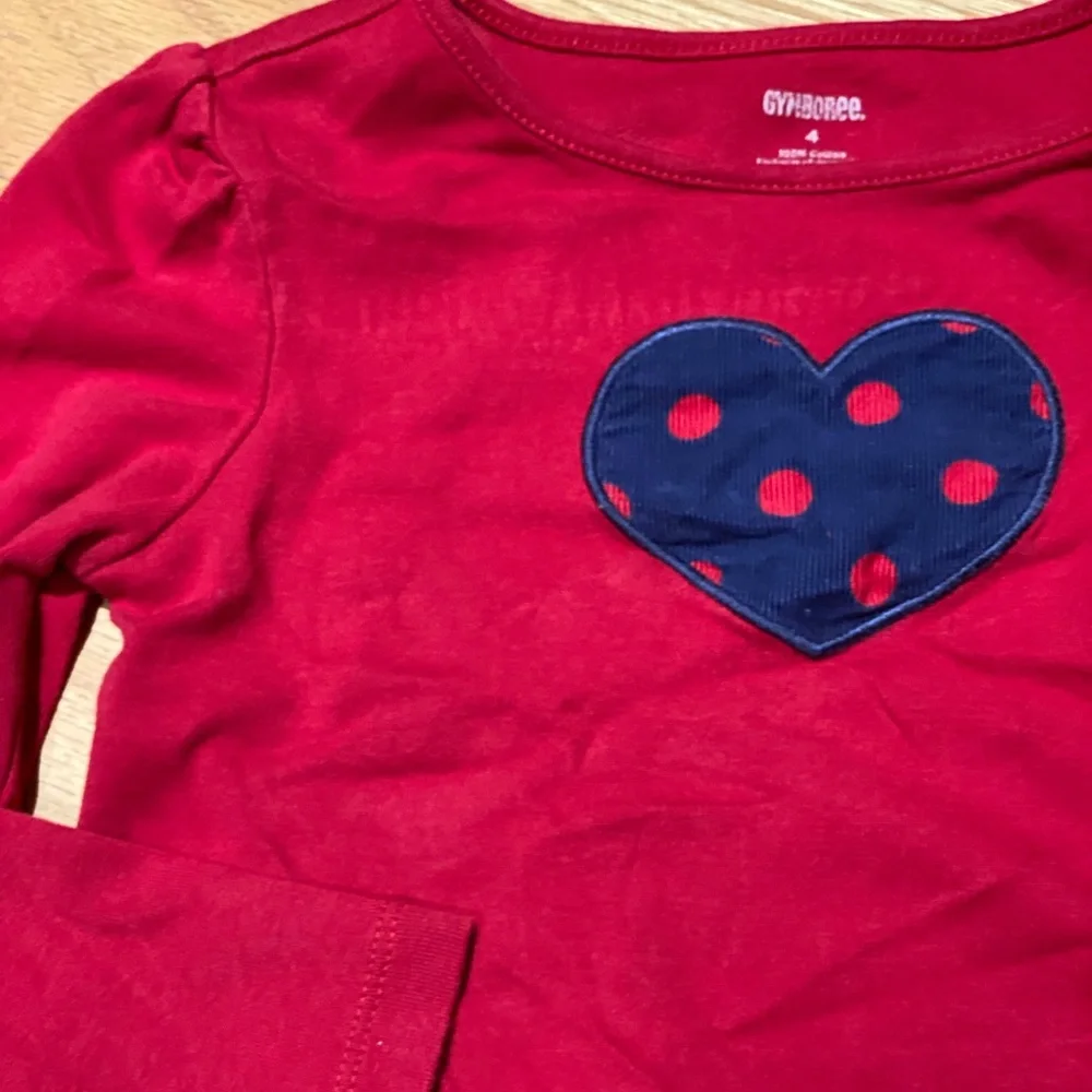 Gymboree Outfit Long Sleeve Heart Shirt With Matching Corduroy Skirt Size 4T